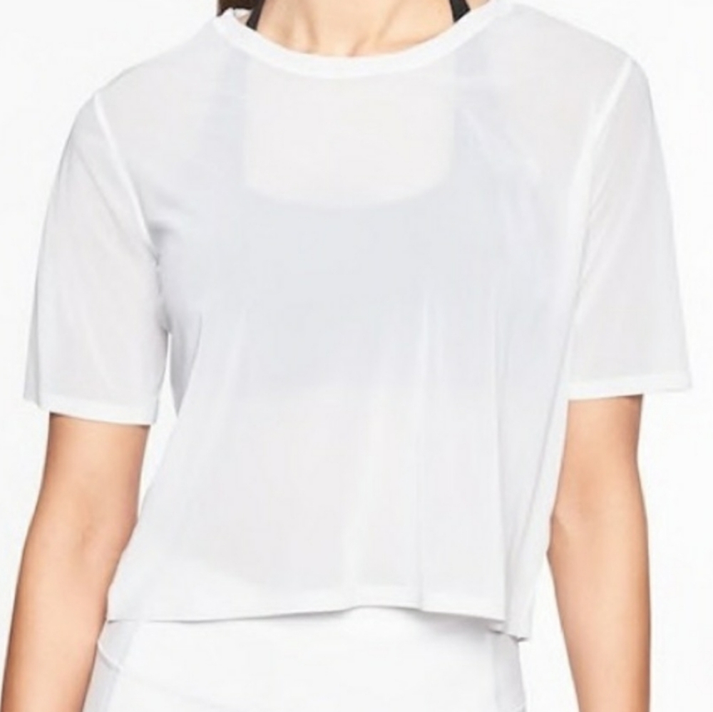 Athleta Micromesh Crop Tee